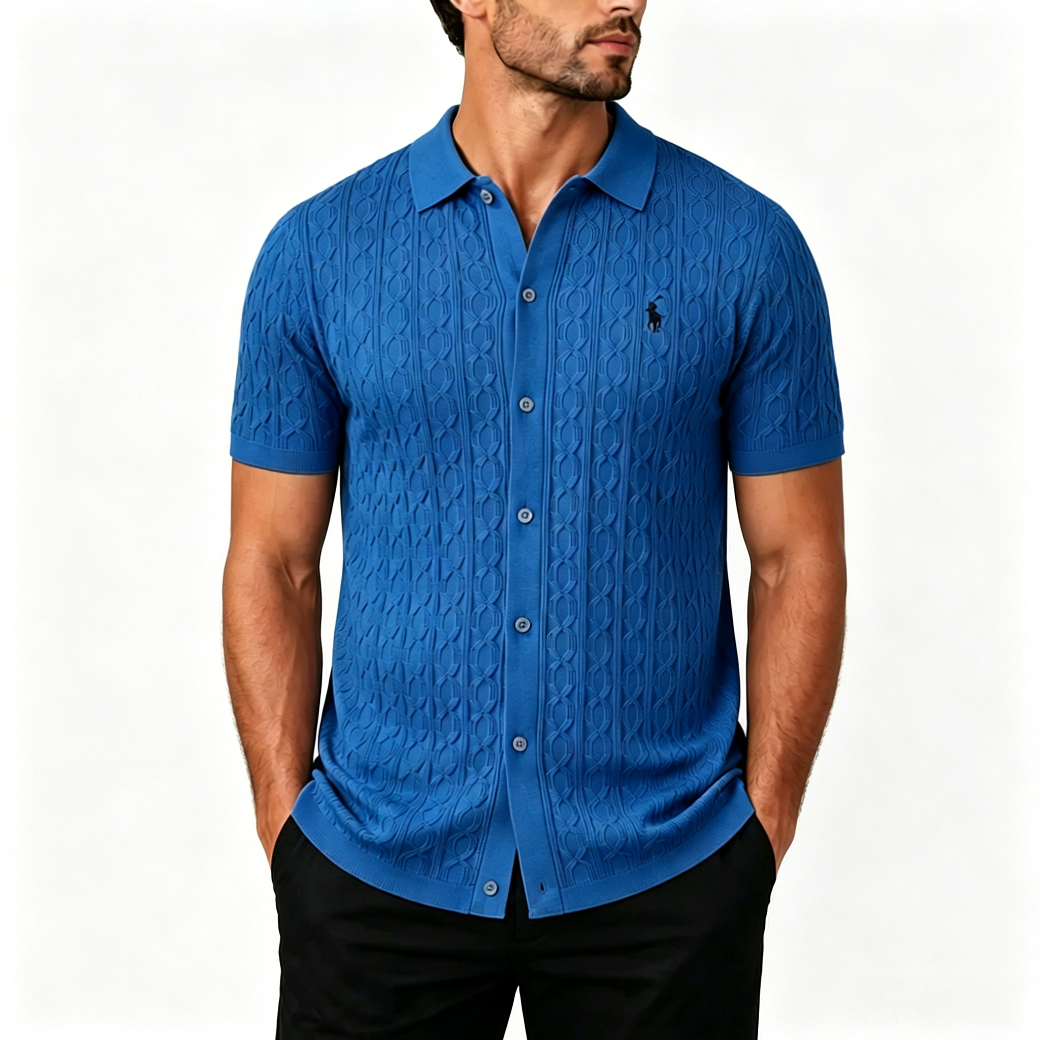 Heritage Cable Knit Button Polo